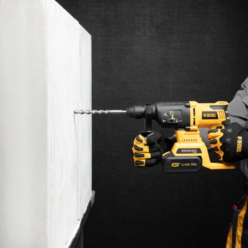 Бур по бетону, двойная спираль, три пылеотводящие кромки, 12 x 210 мм DENZEL фото 6