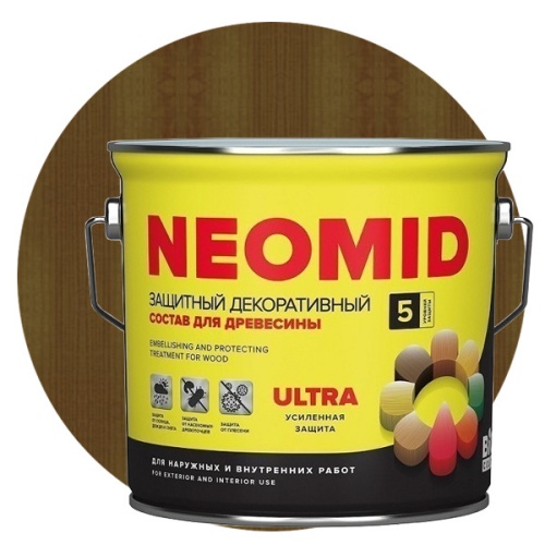 Пропитка для древесины Neomid Bio Color Ultra Дуб 2,7 л