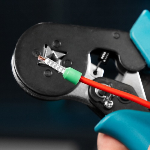 Клещи (пресс-клещи) для обжима наконечников электропроводов с сечением 0.25-8 мм2 Gross фото 12