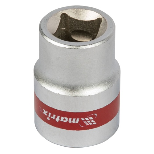 Головка торцевая, 21 мм, шестигранная, CrV, под квадрат 1/2, хромированная Matrix фото 2