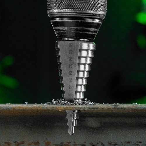 Сверло ступенчатое по металлу, 6-8-10-12-14-16-18-20-22-24-26-28-30мм, 4241 Сибртех фото 10