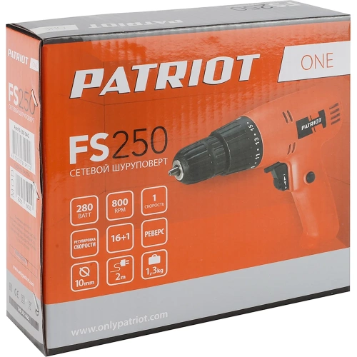 Сетевая дрель-шуруповерт Patriot FS 250 120301465 фото 7 Сетевая дрель-шуруповерт Patriot FS 250 120301465 фото 7