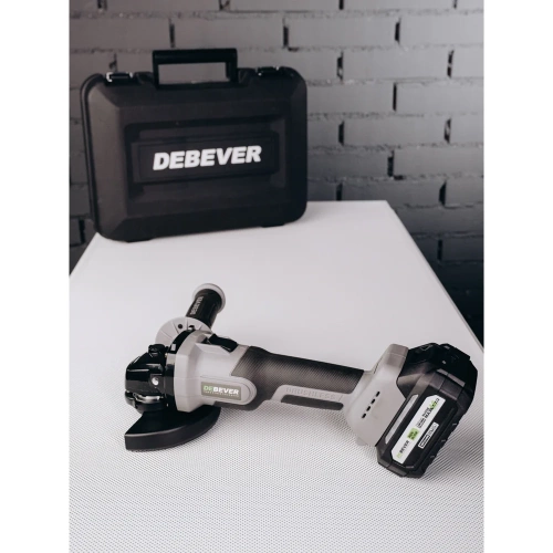 Угловая шлифмашина аккумуляторная Debever с бесщёточным двигателем, 125 мм, 20В, 3000 -10000 об/мин, 2,2 кг; в компл. АКБ 4,0 а/ч; з/у 2,0 а/ч DBE-9322BKIT фото 7 Угловая шлифмашина аккумуляторная Debever с бесщёточным двигателем, 125 мм, 20В, 3000 -10000 об/мин, 2,2 кг; в компл. АКБ 4,0 а/ч; з/у 2,0 а/ч DBE-9322BKIT фото 7