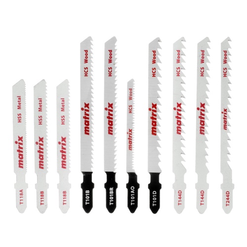 Набор полотен для электролобзика универсальный, 10 шт, T-SET1001 Matrix