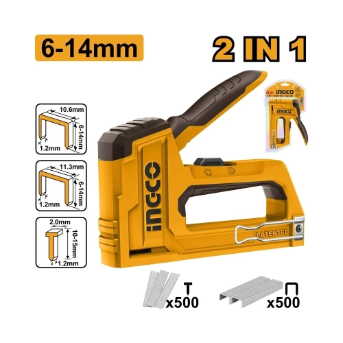 Степлер механический INGCO 2 в 1 INDUSTRIAL HSG1406 фото 3