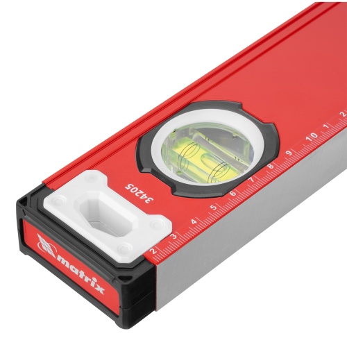 Уровень алюминиевый, фрезерованный, 3 глазка, рукоятки, 1500 мм Matrix фото 5