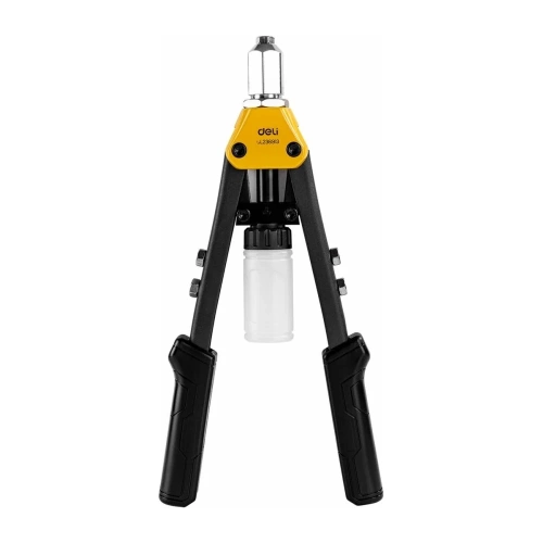 Двуручный заклепочник DELI DL236913 330мм, носовая часть из хромомолибденовой стали, сменные насадки 2,4–3,2–4,0–4,8–6,4 мм 98414