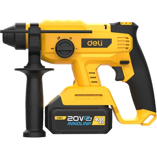 Перфоратор аккумуляторный DELI DC300 (2 АКБ+ЗУ, 20Вх4Ач, SDS PLUS, 2Дж, 4500уд/мин, сумка) 162765 фото 5