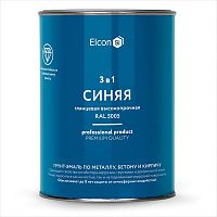 Грунт-эмаль Elcon 3 в 1 глянцевая синяя RAL 5005 0,8 кг