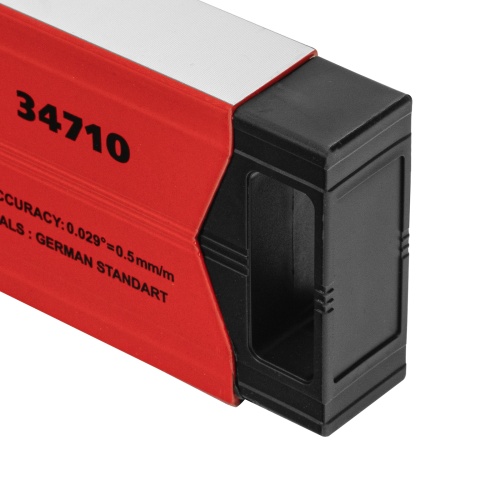 Уровень алюминиевый магнитный, 1000 мм, фрезерованный, 3 глазка (1 зеркальный) усиленный Matrix фото 7