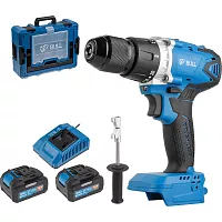 Аккумуляторная дрель-шуруповерт BULL SR 1802 Xcase, XLTpro, бесщеточная, 18 В, 80 Н*м, 2*4 А*ч, БЗП 13 мм 1329863