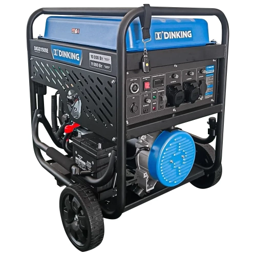Генератор бензиновый Dinking DKGE11500E (11кВт, 230В/50Гц, электростартер, колёса) ГЕН036