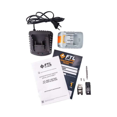 Аккумуляторная ударная дрель-шуруповерт FTL PSR-I 20V EVO, щеточный двигатель, 30 Нм, 20 В, в комплекте 1 АКБ 20 В EVO 2.0 Ач + ЗУ 2.3 А + кейс 8079 фото 7 Аккумуляторная ударная дрель-шуруповерт FTL PSR-I 20V EVO, щеточный двигатель, 30 Нм, 20 В, в комплекте 1 АКБ 20 В EVO 2.0 Ач + ЗУ 2.3 А + кейс 8079 фото 7