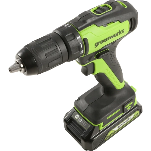 Аккумуляторная дрель-шуруповерт GreenWorks GD24DD35K2 3704007UA фото 3 Аккумуляторная дрель-шуруповерт GreenWorks GD24DD35K2 3704007UA фото 3