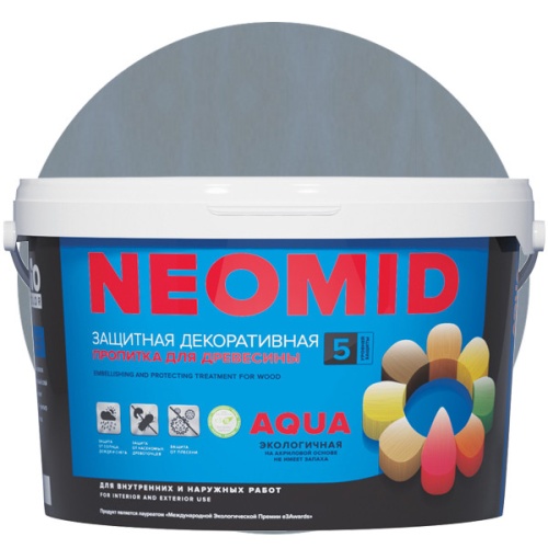 Пропитка для древесины Neomid Bio Color Aqua Морозное небо 9 л