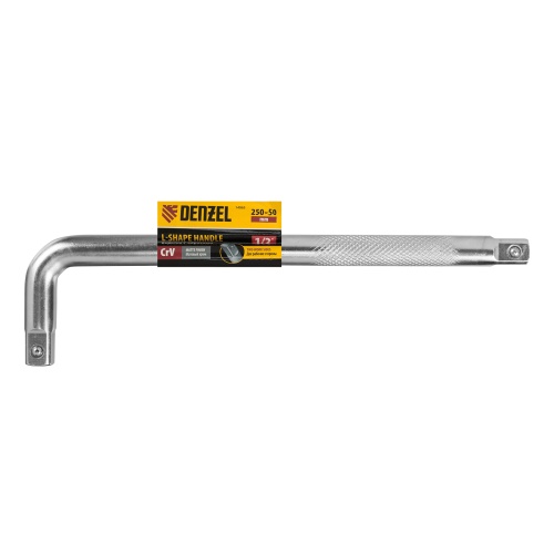 Вороток Г-образный, 250*50 мм, квадрат 1/2", CrV, матовый хром Denzel фото 6 Вороток Г-образный, 250*50 мм, квадрат 1/2", CrV, матовый хром Denzel фото 6