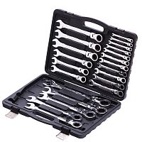 Набор ключей комбинированных, трещоточных шарнирных 13 шт. Matrix