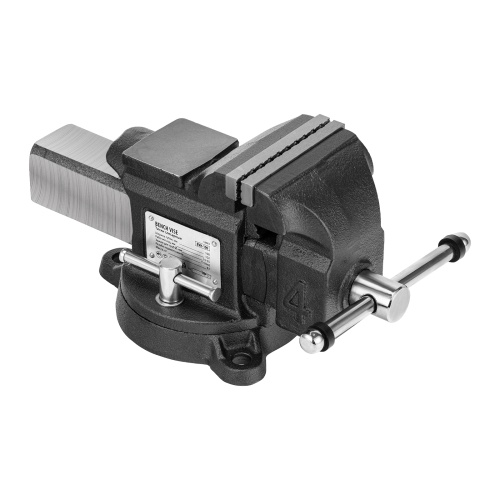 Тиски слесарные BVH-100, 100 мм, поворотные, стальная направляющая, с наковальней //Denzel фото 4