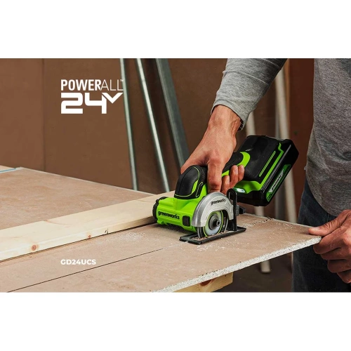 Угловая мини-шлифмашина GreenWorks GD24UCS, 24V, б/щет, 20000 об/мин,76 мм, рез 18 мм, 1x2Ач, ЗУ, коробка 3402007VUA фото 9 Угловая мини-шлифмашина GreenWorks GD24UCS, 24V, б/щет, 20000 об/мин,76 мм, рез 18 мм, 1x2Ач, ЗУ, коробка 3402007VUA фото 9