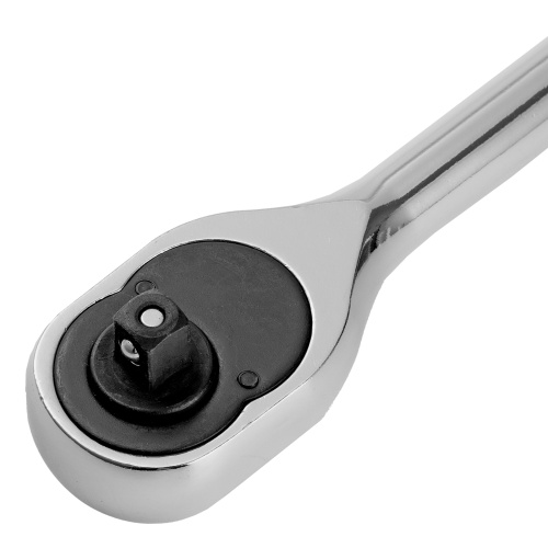 Ключ-трещотка 1/4", 45 зубьев, цельнометаллический, с быстрым сбросом, CrV, хром Сибртех фото 6