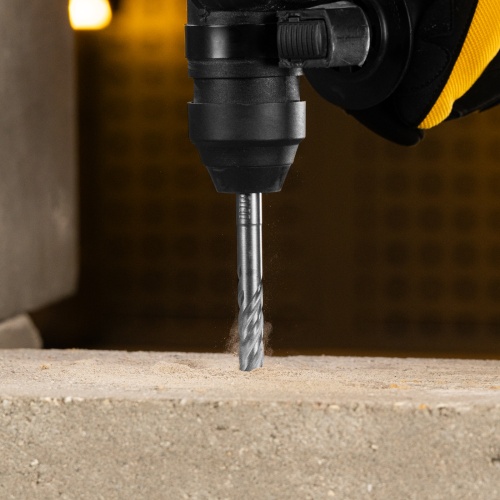 Бур по бетону, цельная крестовая пластина, 10x115 мм, SDS PLUS Denzel фото 10