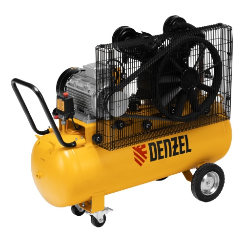 Компрессор воздушный рем. привод BCV 4000-T/100, 4,0 кВт, 100 литров, 690 л/мин Denzel фото 3