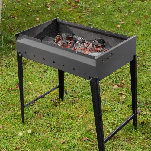 Мангал сварной, 605 х 375 х 138/640 мм, сталь 2 мм, Camping Palisad фото 14