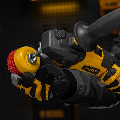 Щетка для УШМ, 75 мм, Чашка, нейлоновая щетина, М14 Denzel фото 7