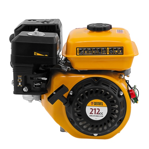 Двигатель бензиновый RX-17K, 7 л.с., 212 см3, горизонтальный вал шпонка 19 мм Denzel фото 5