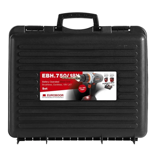 Дрель с кейсом и зарядкой EUROBOOR EBH.750/18V Set фото 5