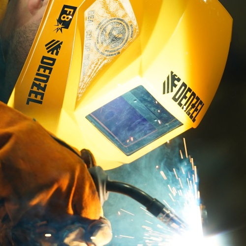 Щиток защитный лицевой (маска сварщика) F8, см. окно 100х50, Real Color, DIN4/5-8/9-13// Denzel фото 15