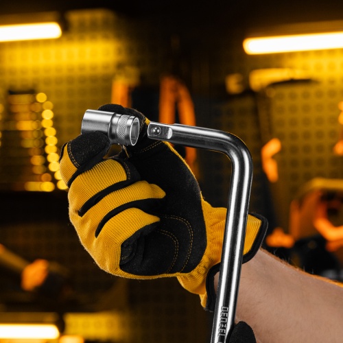 Вороток Г-образный, 300*75 мм, квадрат 1/2", CrV, матовый хром Denzel фото 8 Вороток Г-образный, 300*75 мм, квадрат 1/2", CrV, матовый хром Denzel фото 8