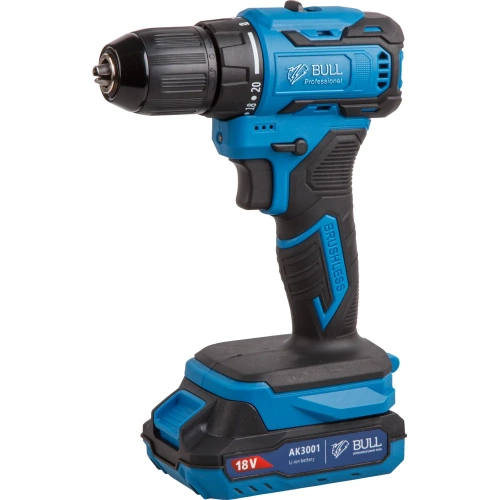 Аккумуляторная дрель-шуруповерт BULL SR 1804 2x2 Ач, з/у 1329421 фото 3