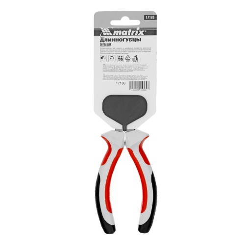 Длинногубцы прямые Premium, 180 мм, трехкомпонентные рукоятки Matrix фото 7