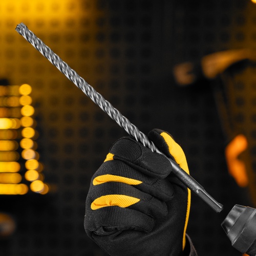 Бур по бетону, цельная крестовая пластина, 10x265 мм, SDS PLUS Denzel фото 7