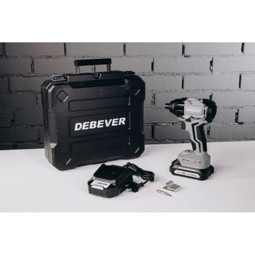 Шуруповерт аккумуляторный Debever ударный, шестигранник, 3 скорости, 200Nm, 20B; в компл. АКБ 2,0 а/ч; з/у 2,0 а/ч DBE-7462CKIT фото 3