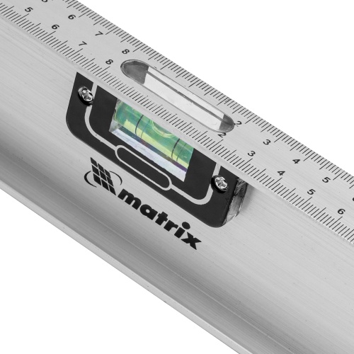 Уровень алюминиевый "Рельс", 2000 мм, 3 глазка (1 поворотный) Matrix фото 3