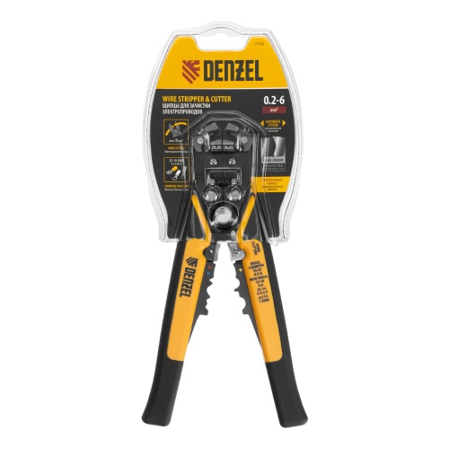 Щипцы для зачистки электропроводов 0,2-6 мм², функция обрезания проводов Denzel фото 10