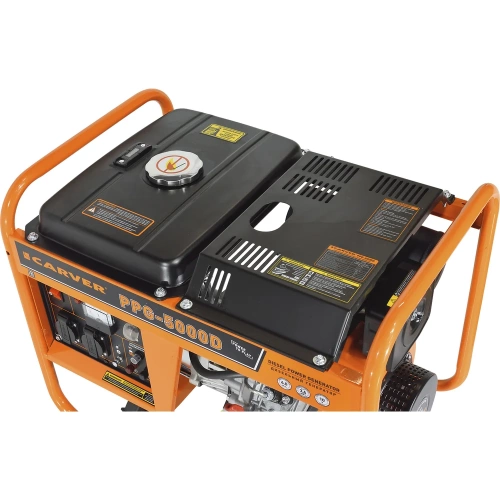 Генератор CARVER PPG - 5000D дизель (LT-178F, 3,3/3,6 кВт, 220В, бак12.5л, медь) (12 шт/пал) 01.020.00050 фото 6