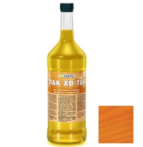 Лак для дерева Лакра ХВ-784 Янтарь 0,5 л