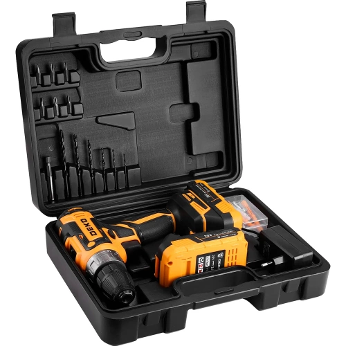 Аккумуляторная дрель-шуруповерт DEKO DKCD20FU-Li в кейсе + набор 63 инструмента для дома, 20В, 2х2.0Ач (2024) 063-4093 фото 7 Аккумуляторная дрель-шуруповерт DEKO DKCD20FU-Li в кейсе + набор 63 инструмента для дома, 20В, 2х2.0Ач (2024) 063-4093 фото 7