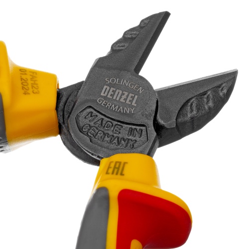 Бокорезы, диэлектрические рукоятки, до 1000 В, трехкомпонентные рукоятки, 160 мм Denzel фото 5