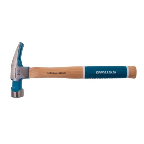 Молоток-гвоздодер, 680 г, угол 75, магнит, обрезиненная рукоятка AMERICAN HICKORY GROSS фото 3