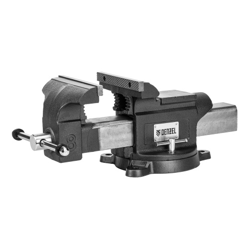 Тиски слесарные BVH-200, 200 мм, поворотные, стальная направляющая, с наковальней //Denzel фото 26