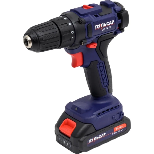 Аккумуляторная безударная дрель ПУЛЬСАР ДА 14-30 14,4 В, 30 Hm, Li-on, 2,0 Ah, 2 аккумулятора, кейс 916-950 фото 8 Аккумуляторная безударная дрель ПУЛЬСАР ДА 14-30 14,4 В, 30 Hm, Li-on, 2,0 Ah, 2 аккумулятора, кейс 916-950 фото 8