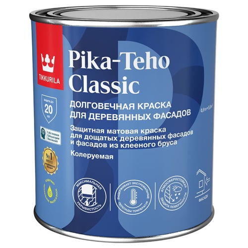 Краска фасадная Tikkurila Pika-Teho Classic 700014062 база C матовая 0,9 л
