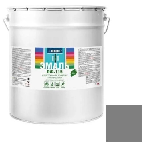 Эмаль Proremontt ПФ-115 серая 20 кг