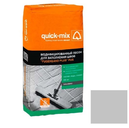 Модифицированный песок для заполнения швов Quick-Mix серый 25 кг Модифицированный песок для заполнения швов Quick-Mix серый 25 кг