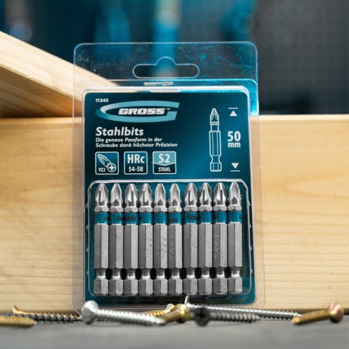 Бита РZ2 х 50, сталь S2, 10 шт. Gross фото 8