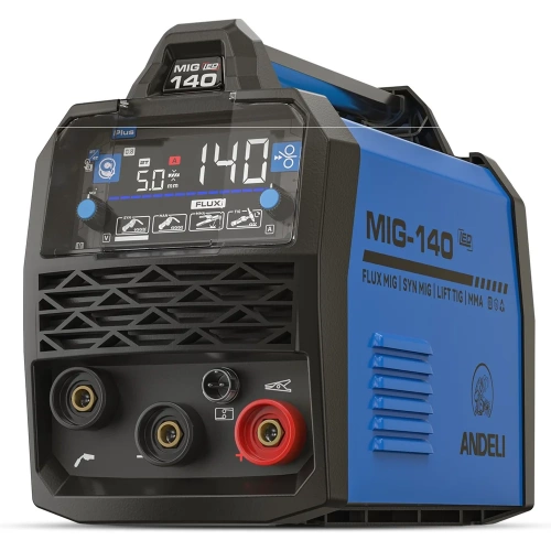 Сварочный аппарат инвертор ANDELI MIG-140 PLUS (LIFT TIG/MMA/SYN MIG/FLUX MIG/2T-4T) артикул ADL20-707
